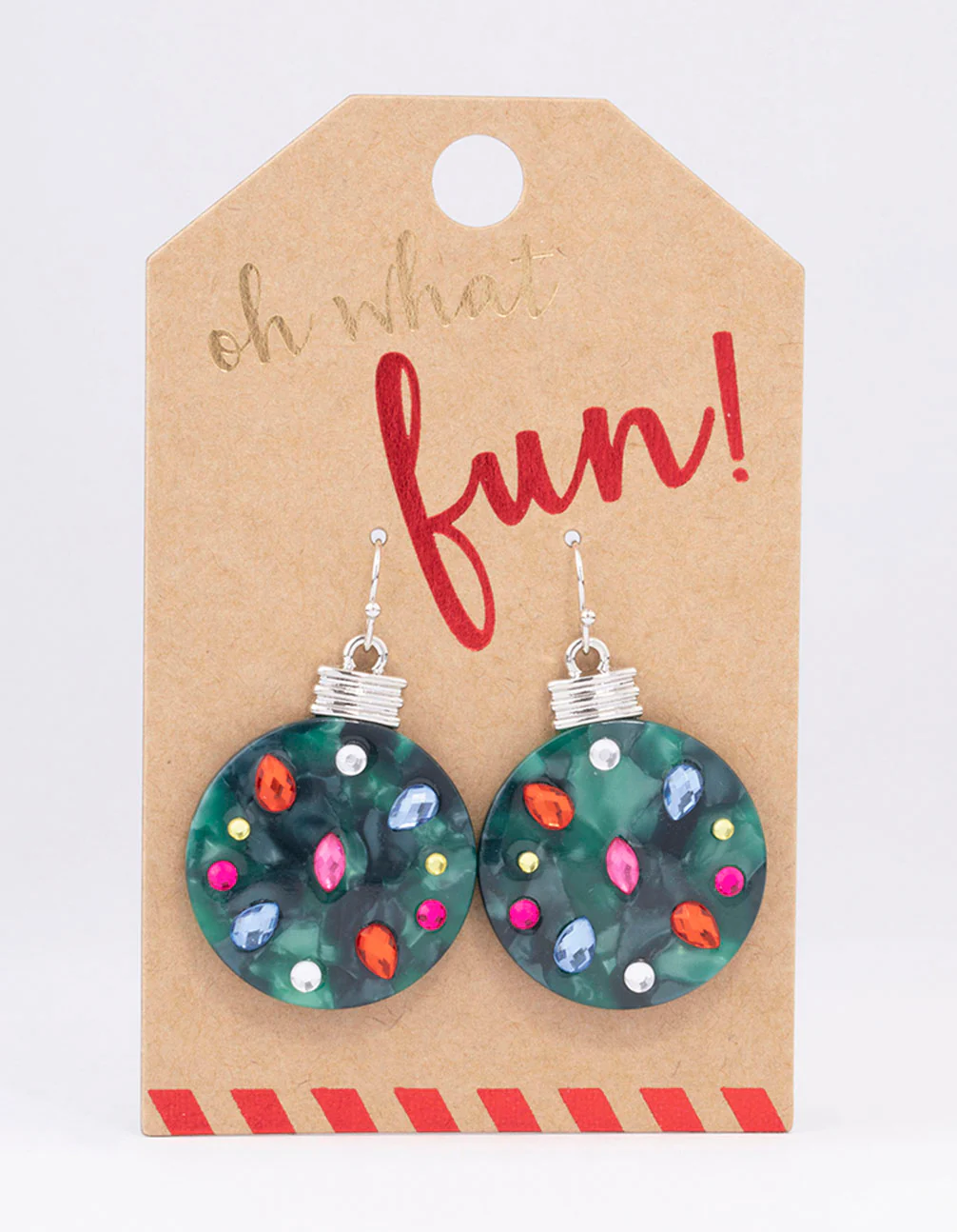 Diamante Bauble Drop Earrings - Image 3