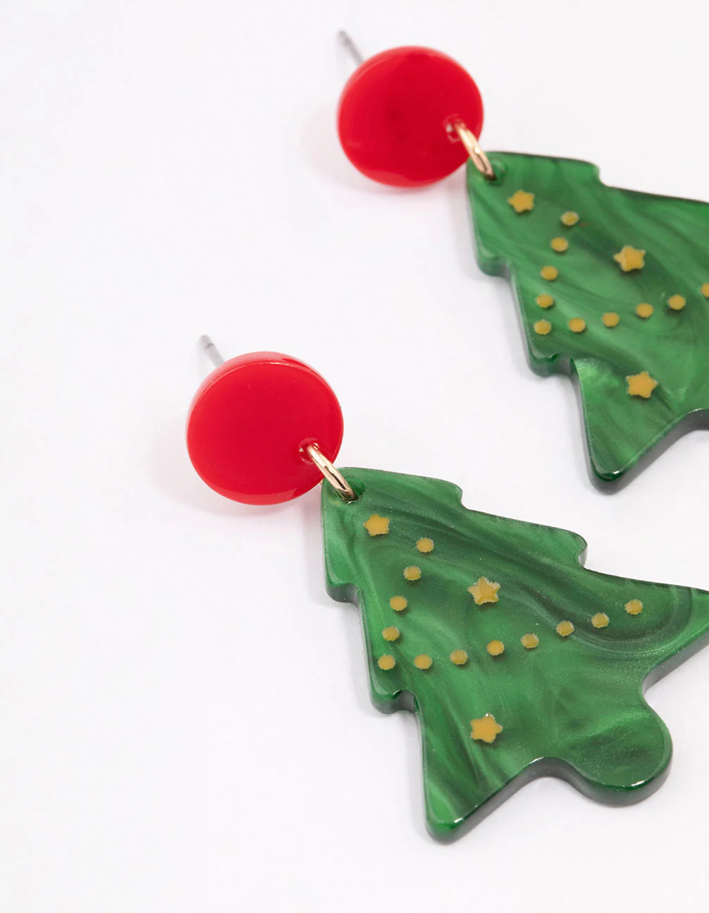 Mini Christmas Tree Drop Earrings - Image 2