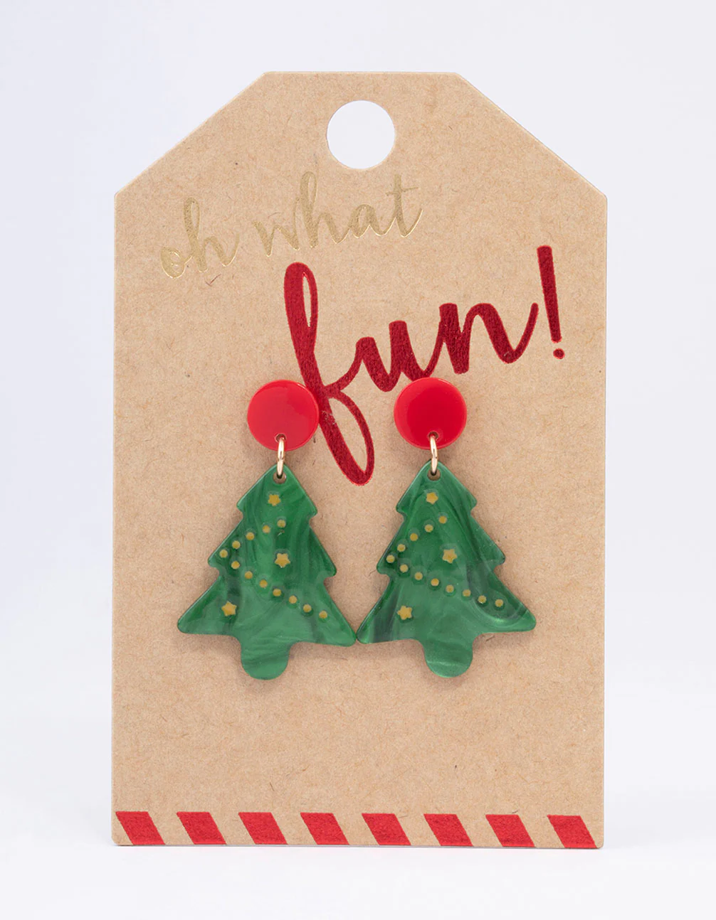 Mini Christmas Tree Drop Earrings - Image 3