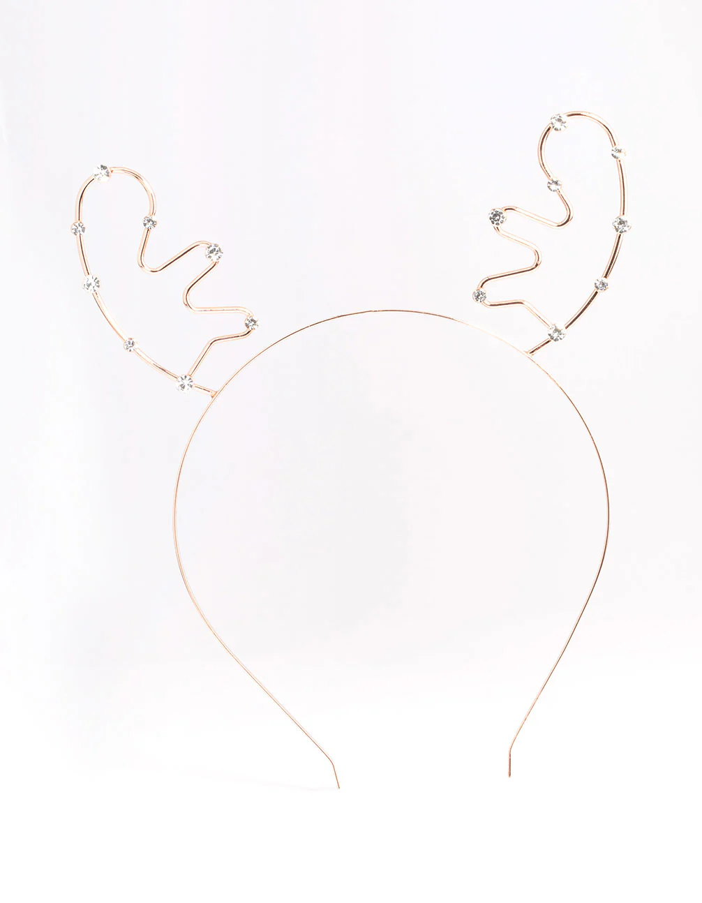 Rose Gold Reindeer Diamante Headband