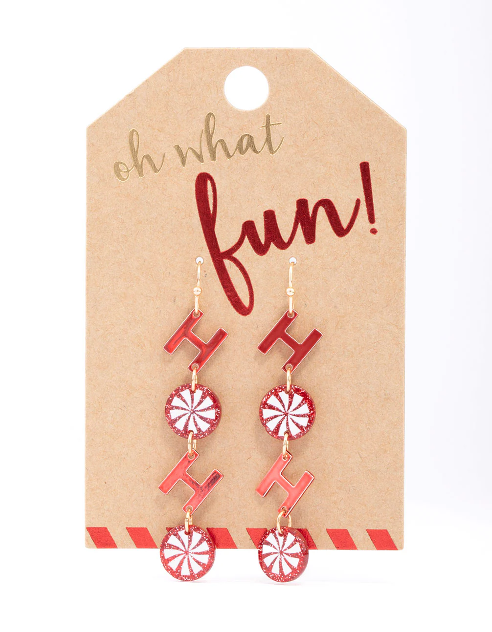 Red HoHo Candy Drop Earrings - Image 3