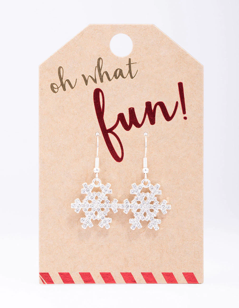 Silver Diamante Snowflake Drop Earrings - Image 3