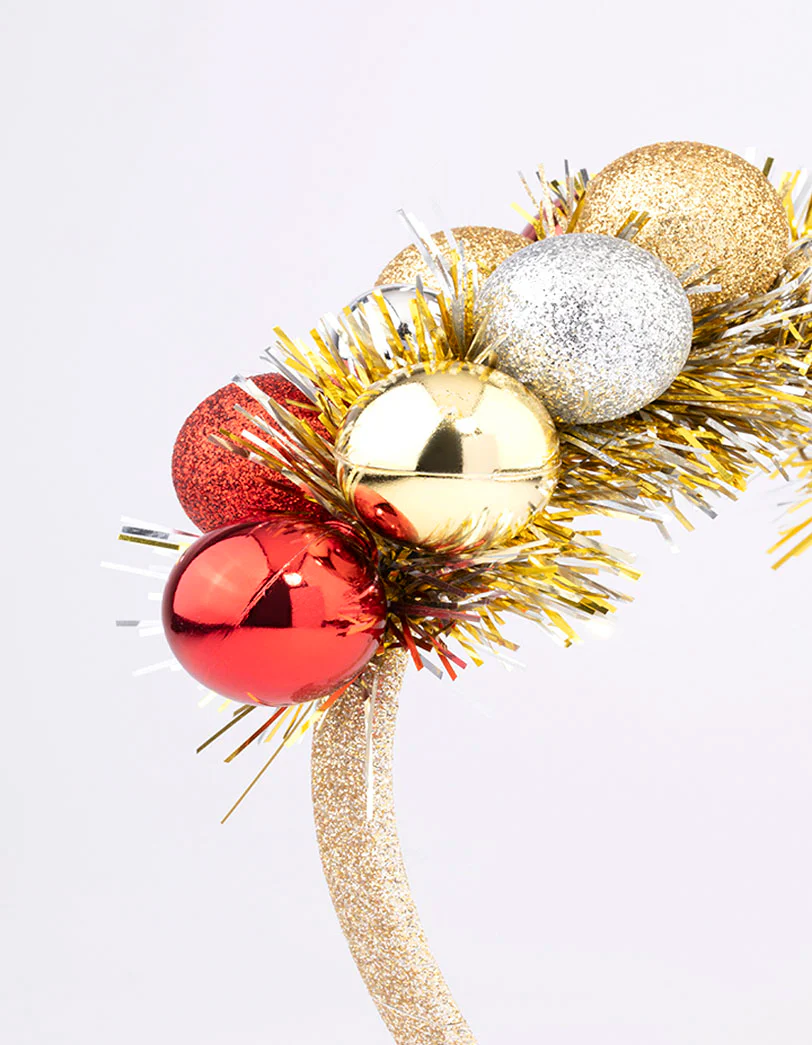 Bauble & Christmas Tinsel Headband - Image 2