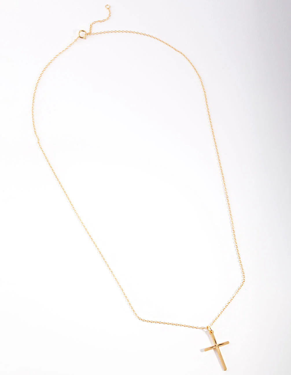 Sterling Silver Gold Cross Necklace - Image 4